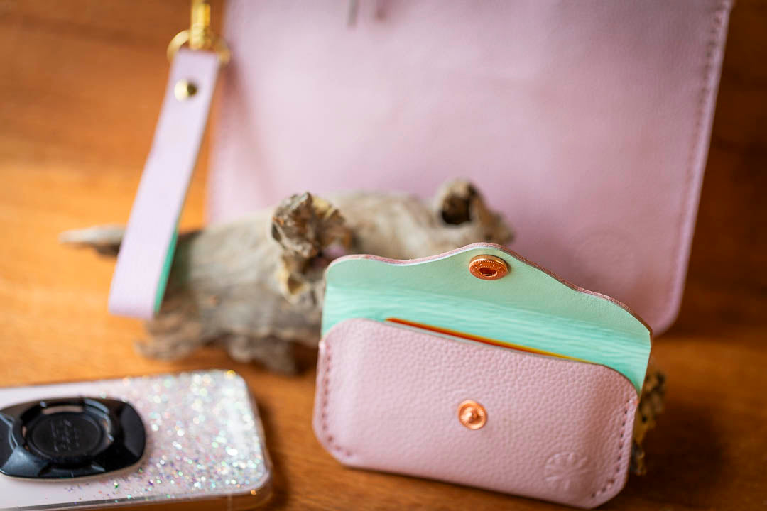 LEATHER MINI - Business card holder or mini purse